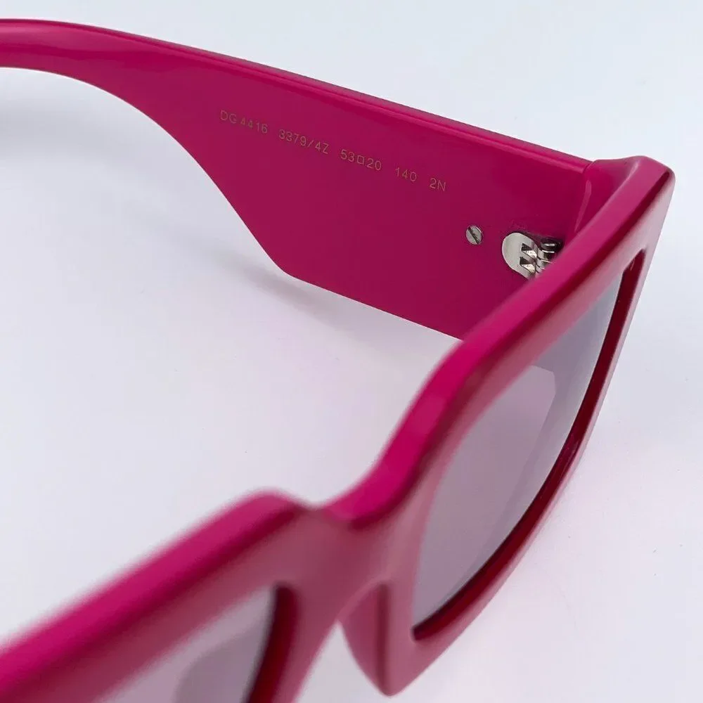 SALE! NEW D&G DG4416 33794Z Metallic Mirror Silver Rectangle Unisex Sunglasses